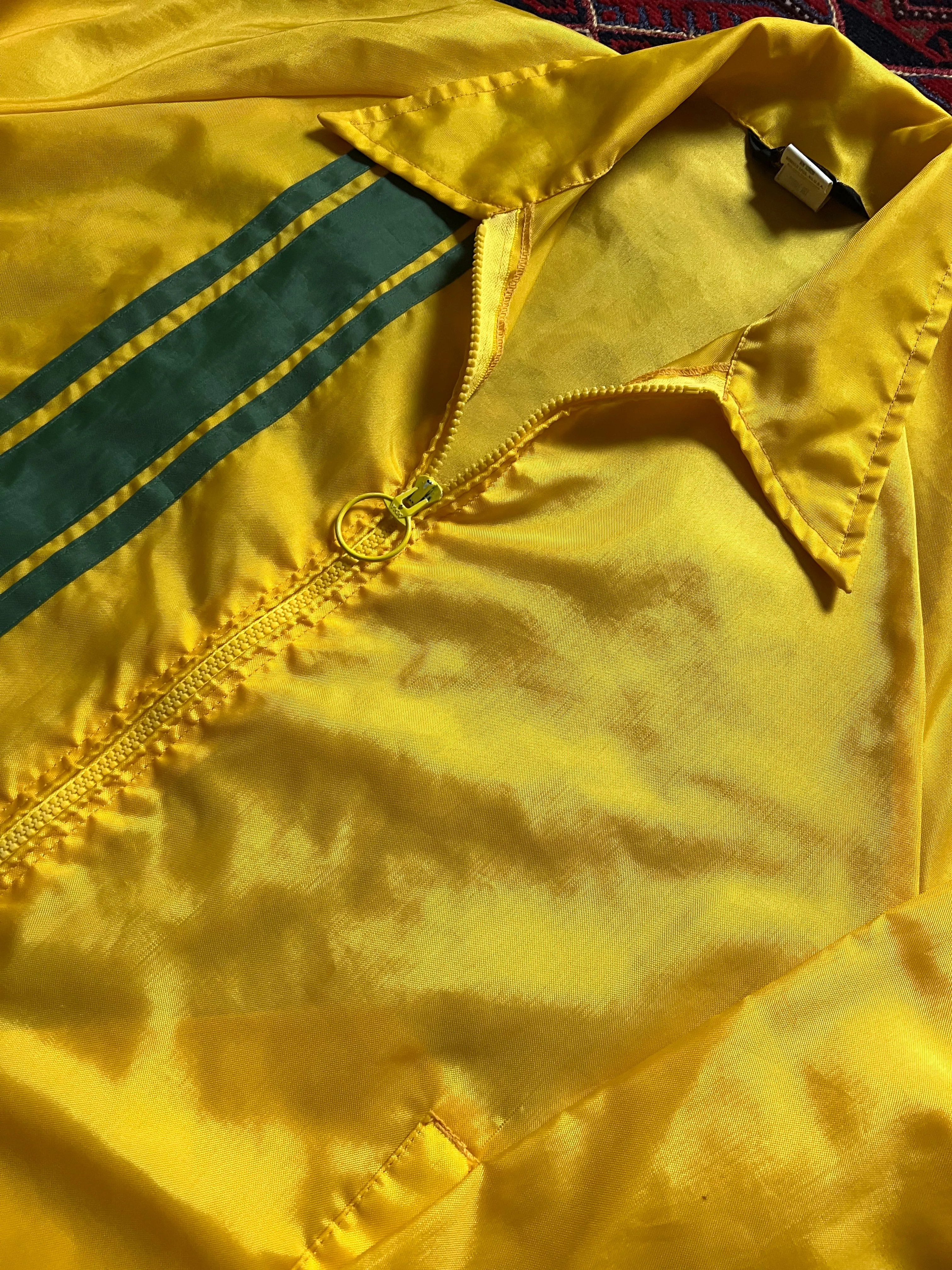 1970s Swingster Race Stripe Windbreaker Jacket Yellow