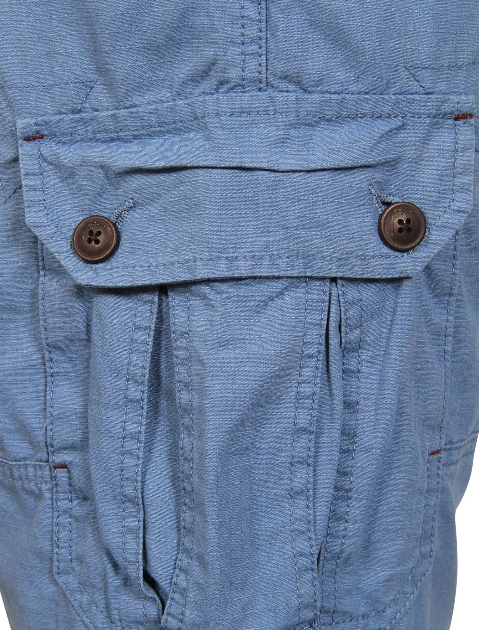 Avery Cotton Cargo Shorts with Belt in Vintage Blue - Dissident