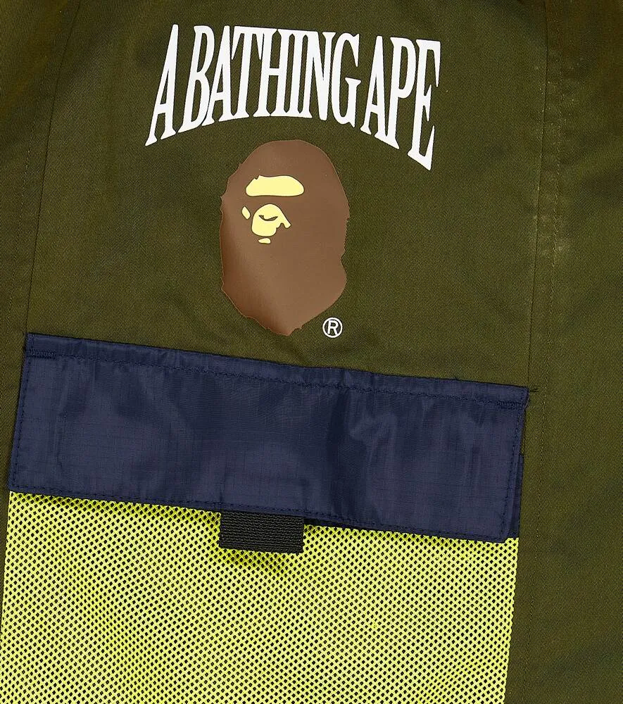 BAPE Logo Mesh Cargo Shorts, Blue