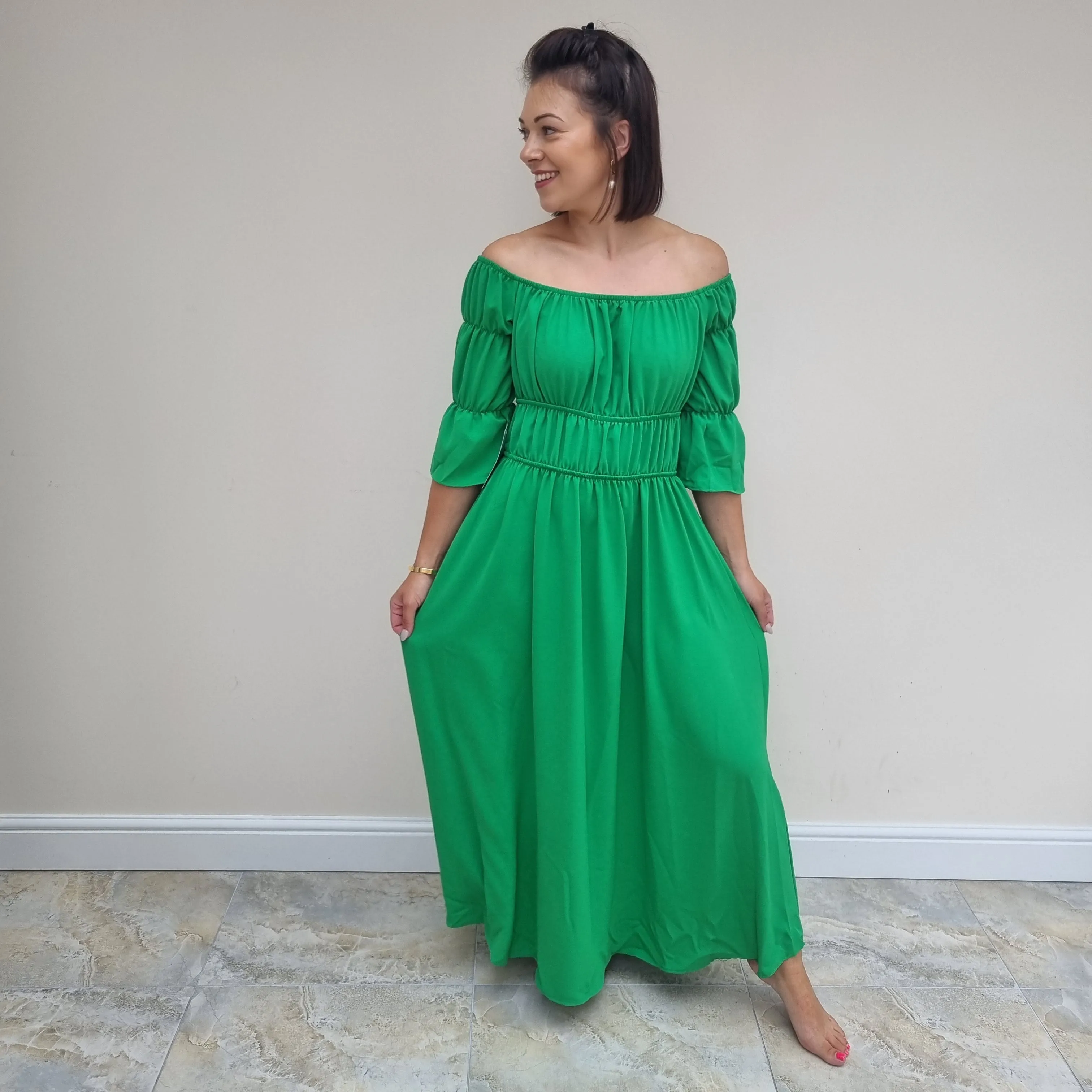 Bardot elasticated maxi dress