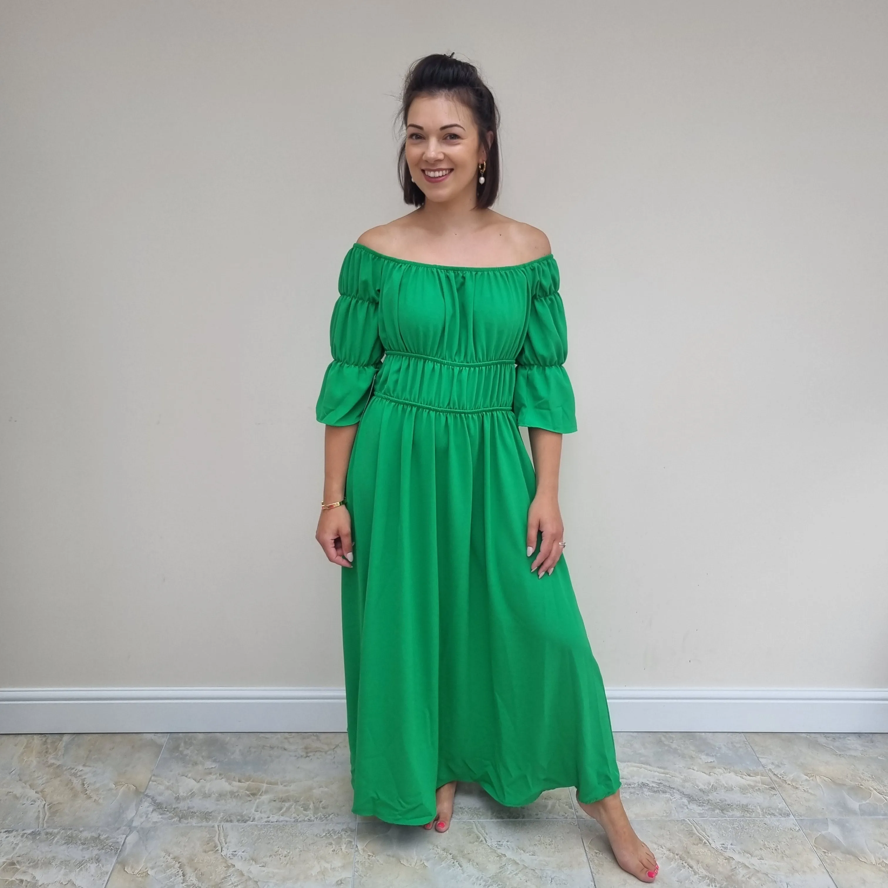 Bardot elasticated maxi dress