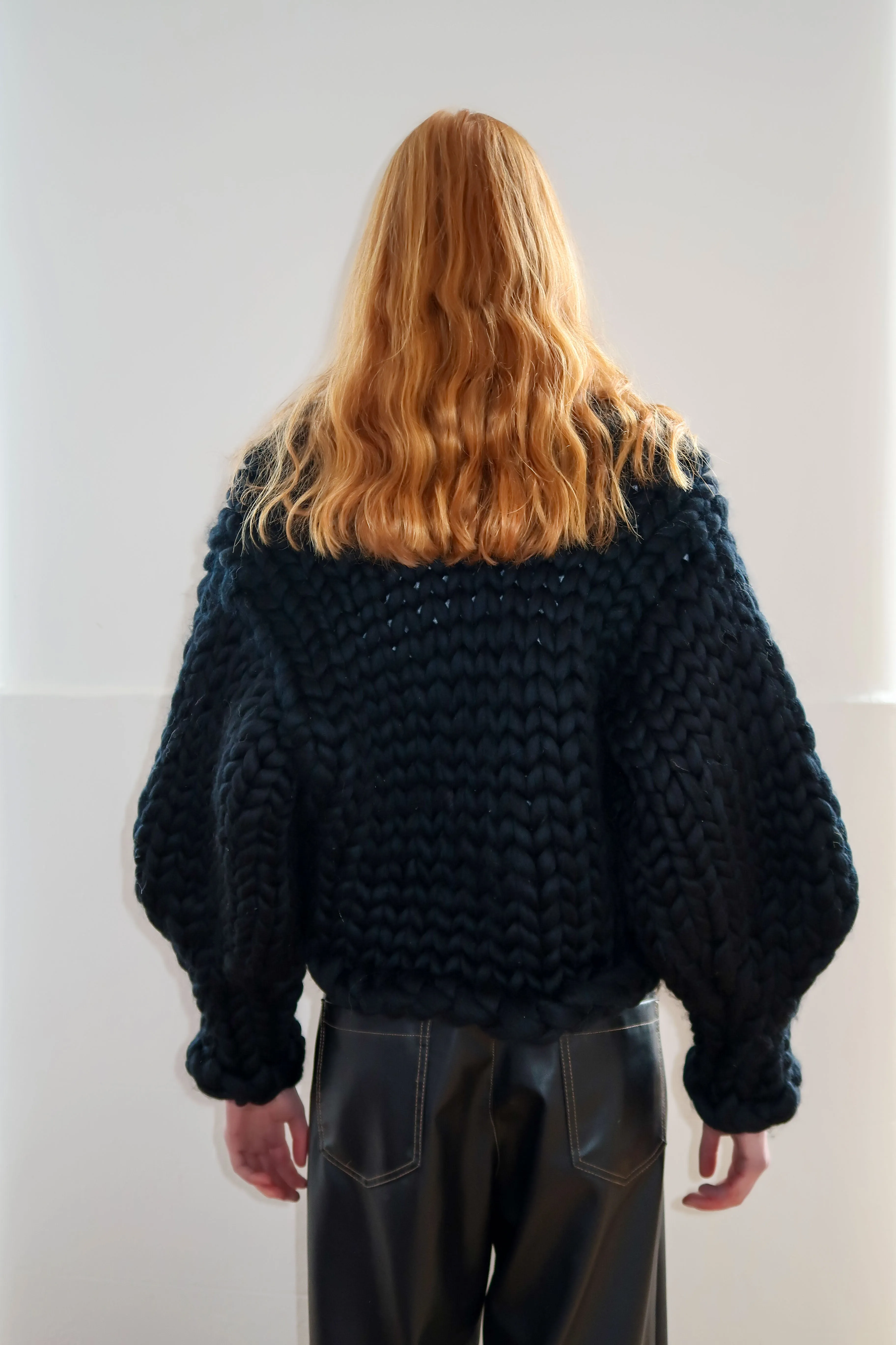 Black Colossal Knit Cardigan