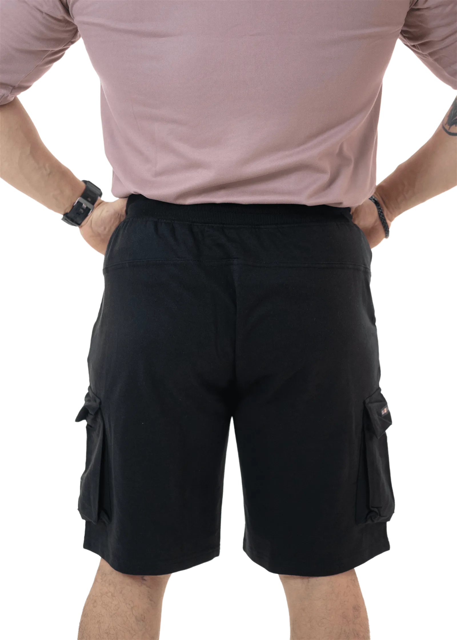 Black Essential Cargo Shorts