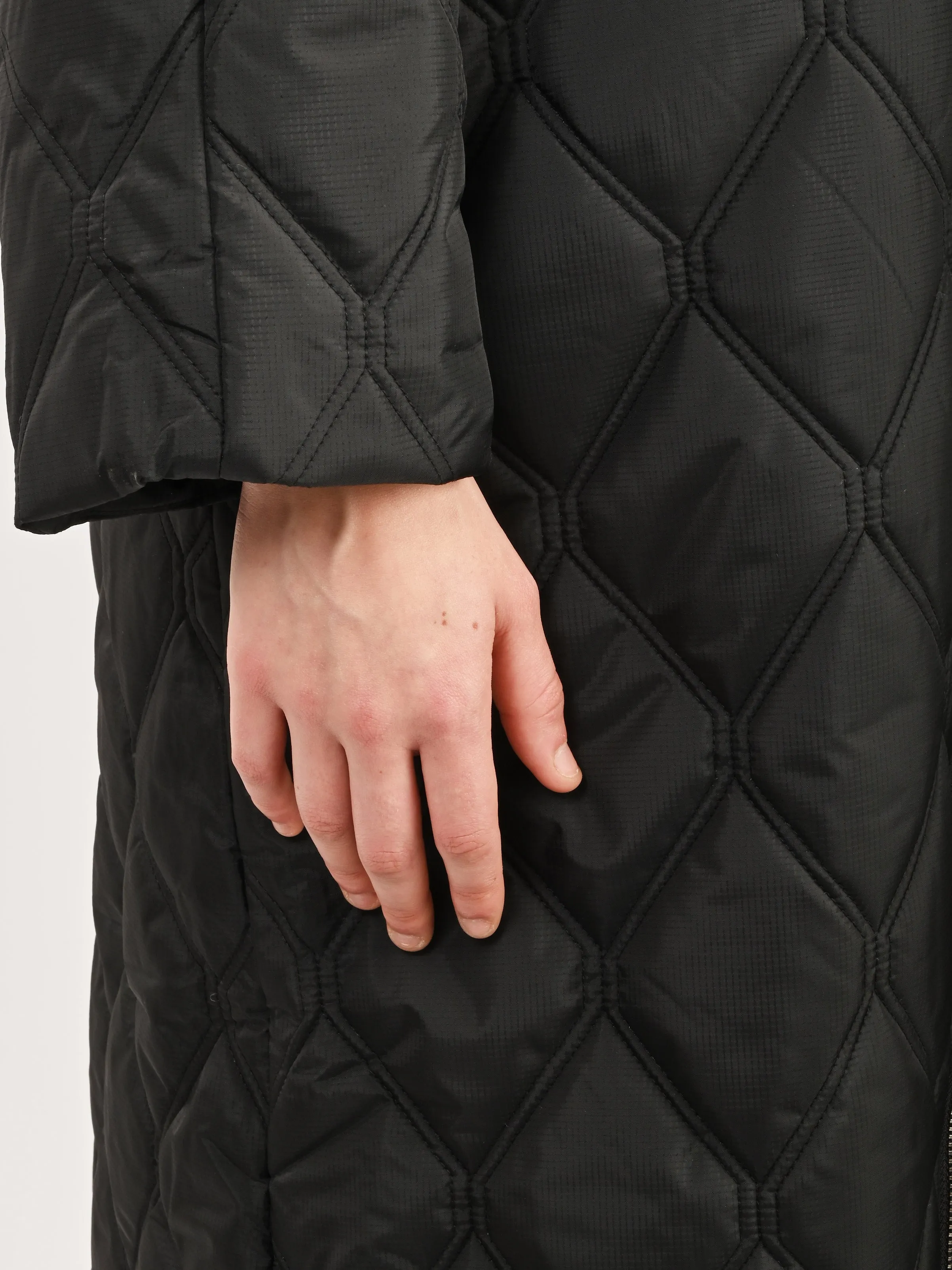 Black Ripstop Quilt Coat