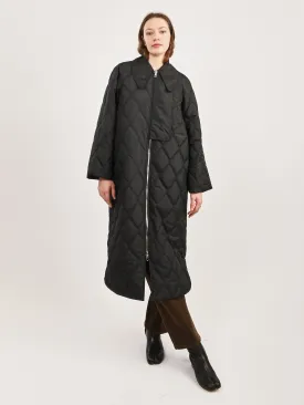 Black Ripstop Quilt Coat