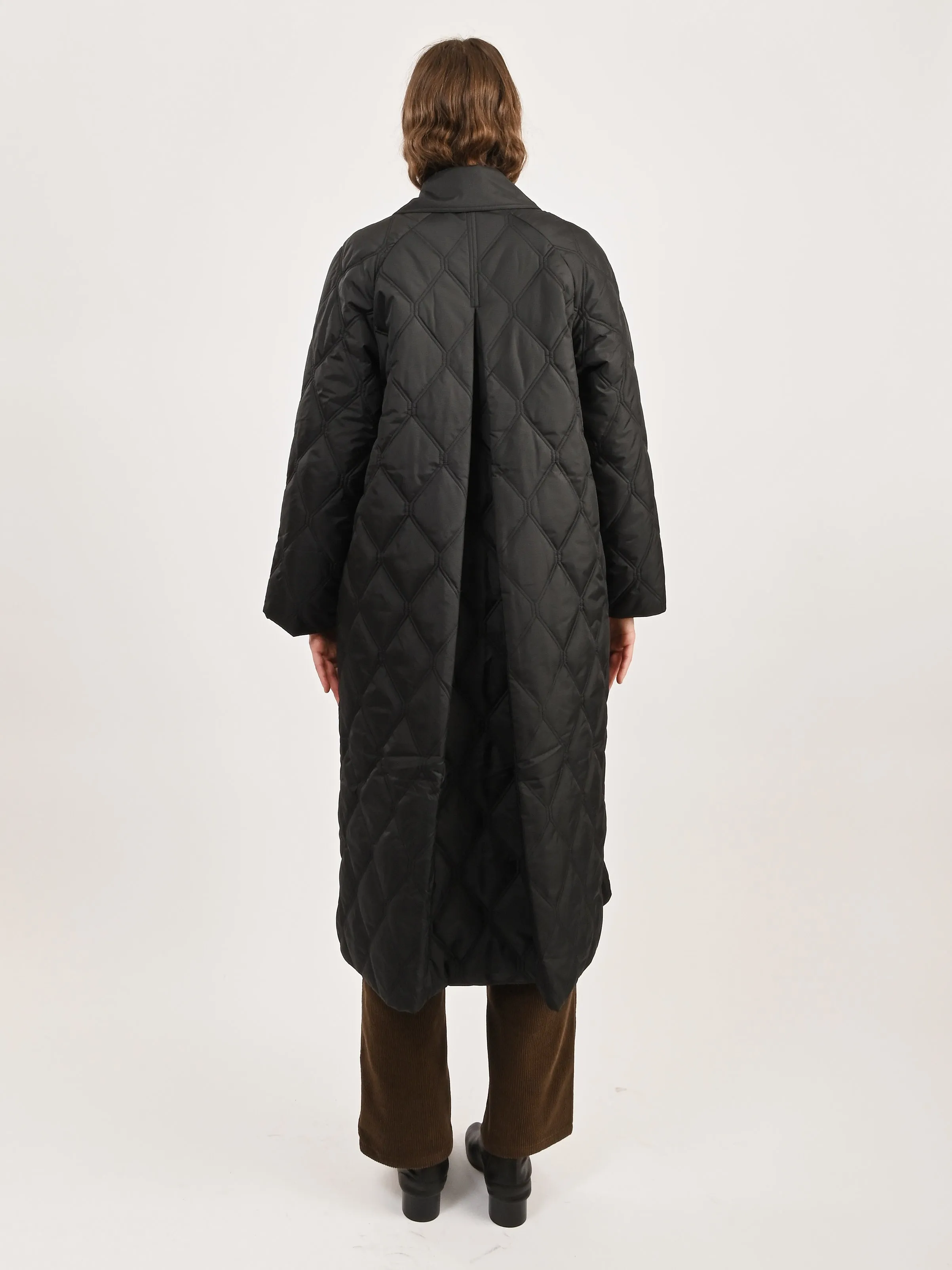 Black Ripstop Quilt Coat