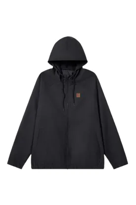 BRIXTON CLAXTON WINDBREAKER PARKA JACKET BLACK