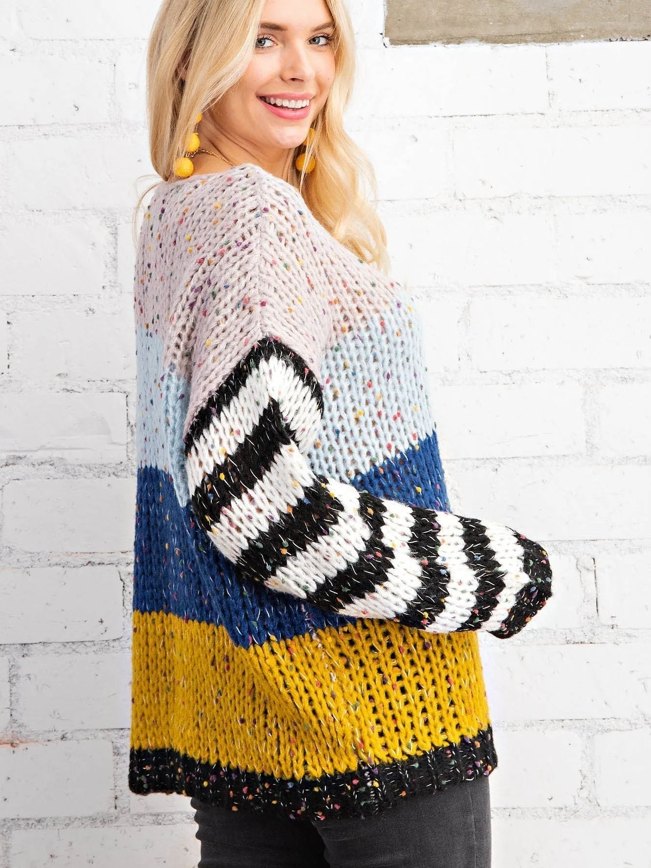 Chunky Yarn Oversized Confetti Sweater