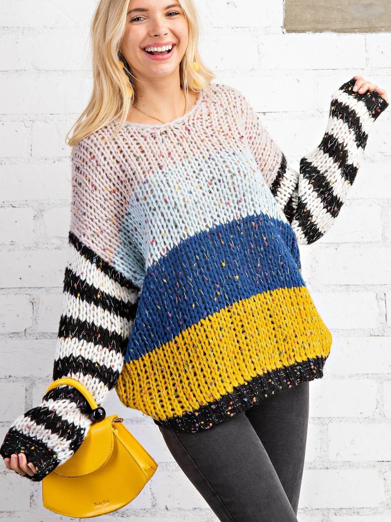 Chunky Yarn Oversized Confetti Sweater