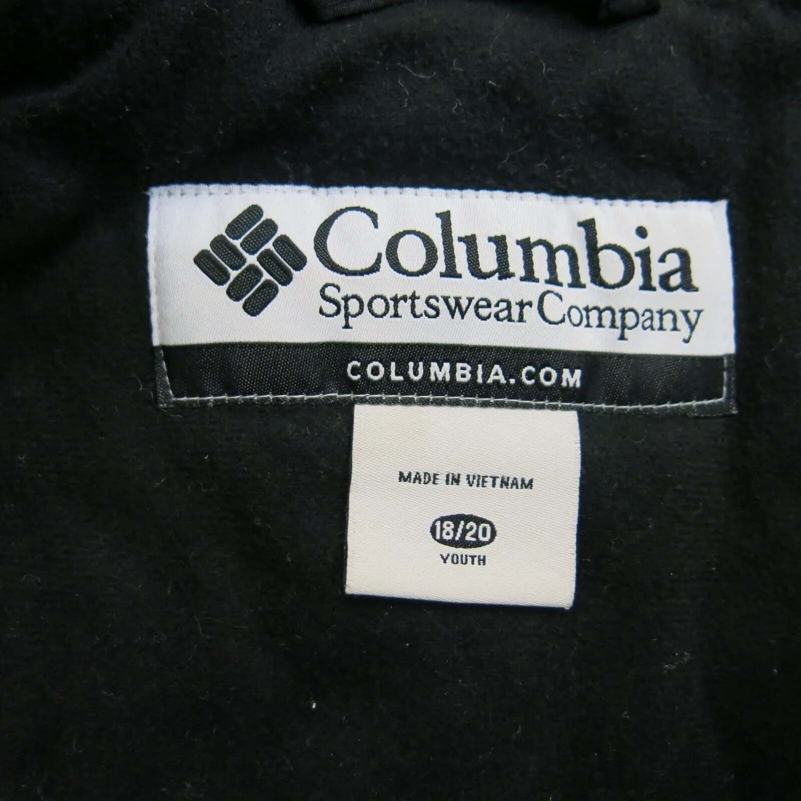 Columbia Mens Windbreaker Jacket Full Zip Up Long Sleeve Black Blue Size 18/20