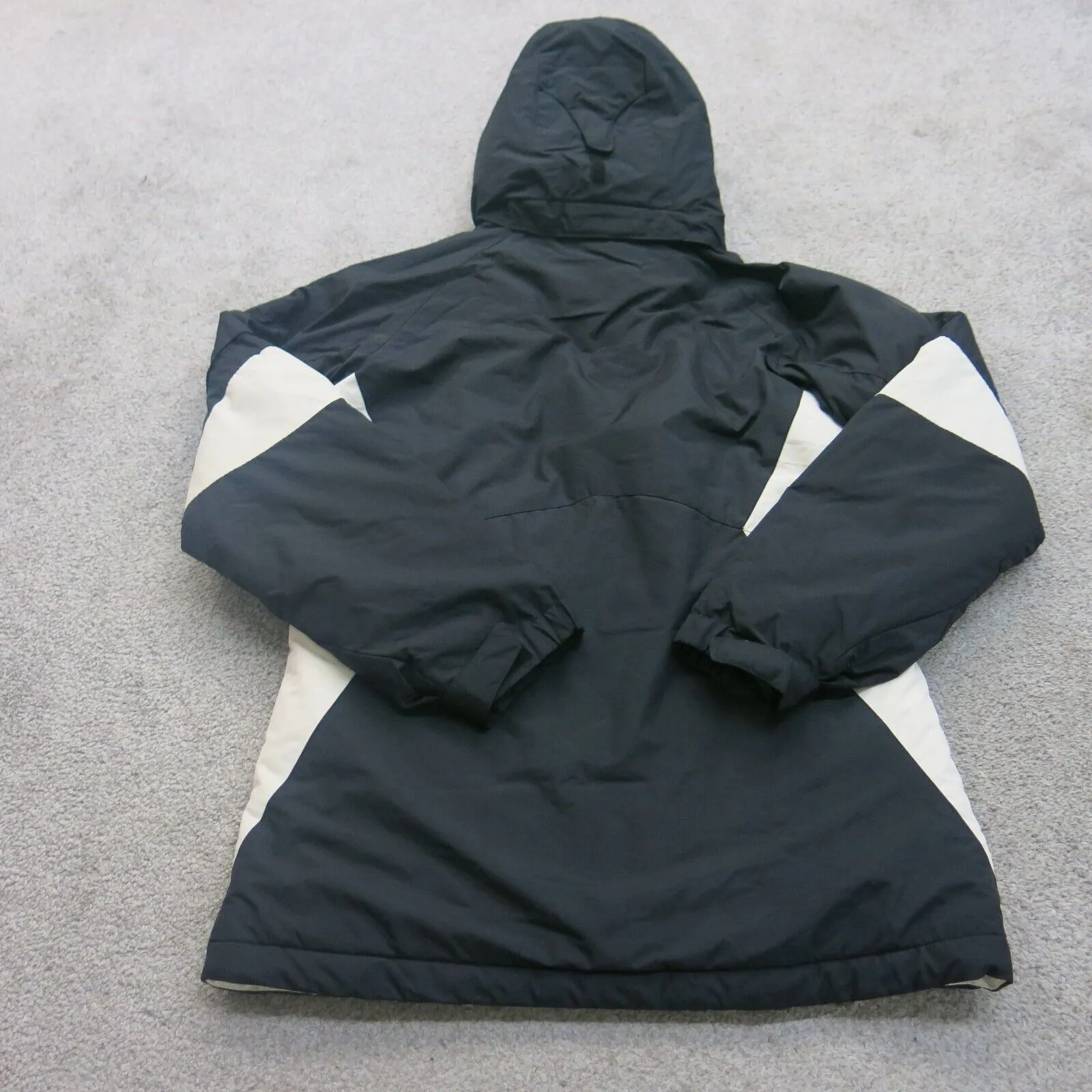 Columbia Sportswear Womens Windbreaker Hooded Jacket Black White Size Small