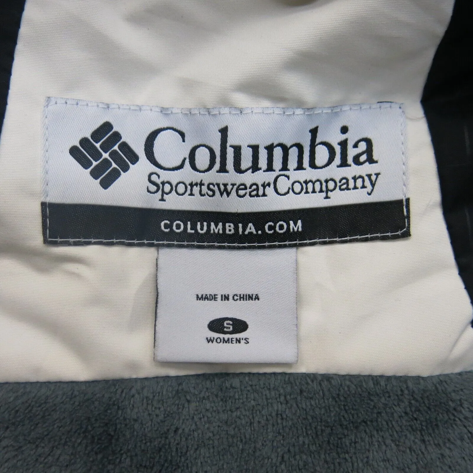 Columbia Sportswear Womens Windbreaker Hooded Jacket Black White Size Small