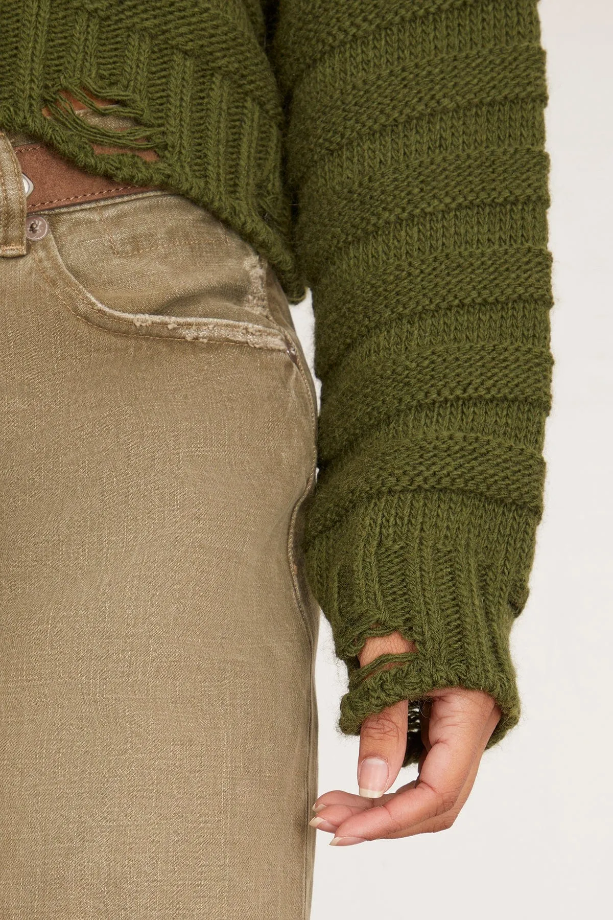 Crewneck Sweater in Khaki