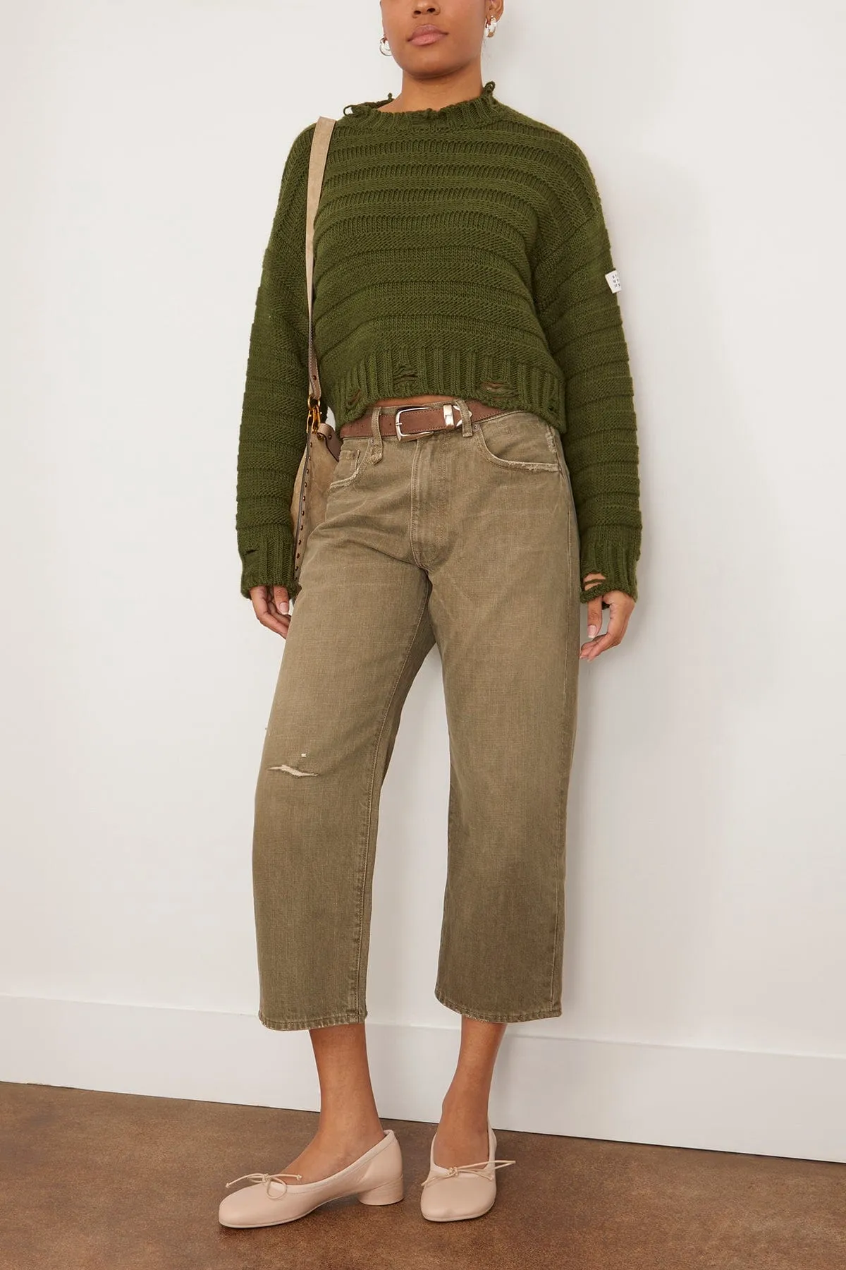 Crewneck Sweater in Khaki