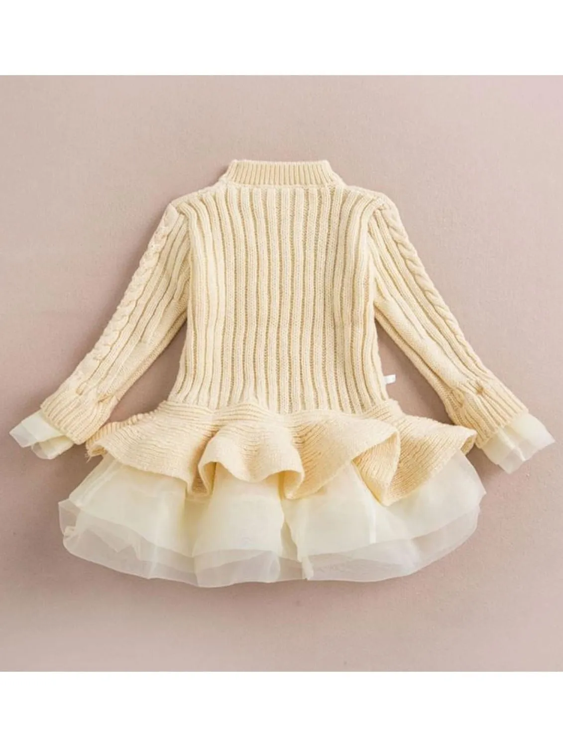 Cute As Pie Creme Tutu Sweater