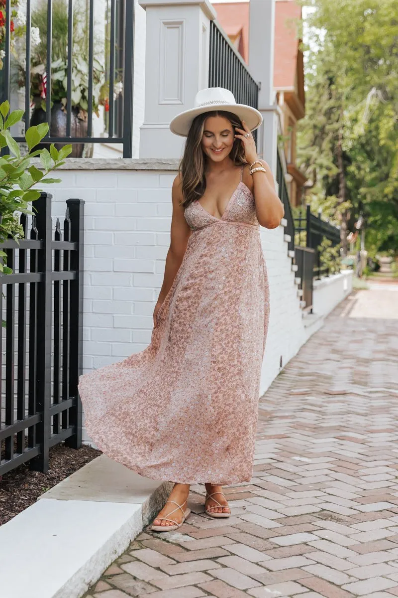 Free People Dusty Pink Forever Time Maxi Dress - FINAL SALE