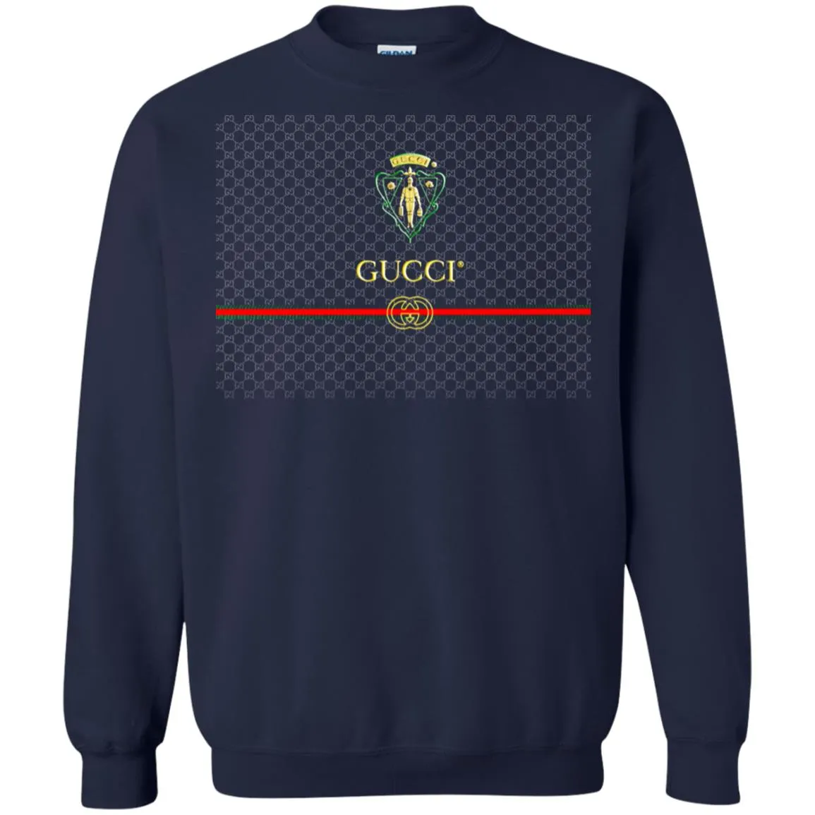 Gucci Graphic Logo Black T-shirt Crewneck Pullover Sweatshirt