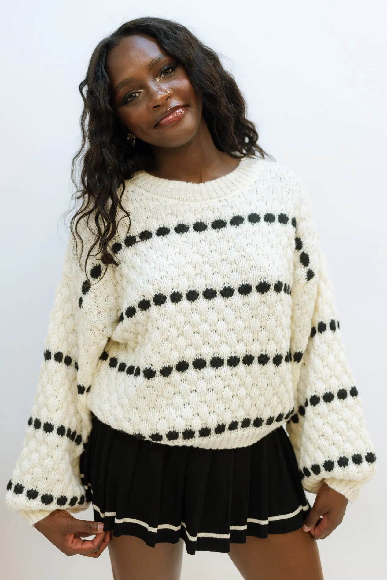 Heather Chunky Sweater - Ivory