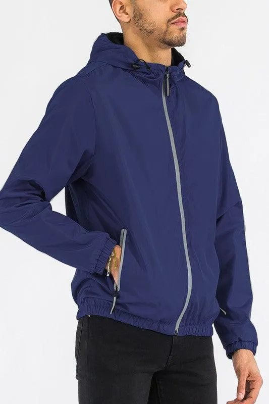 Hooded Lightweight Windbreaker Jackets Mens