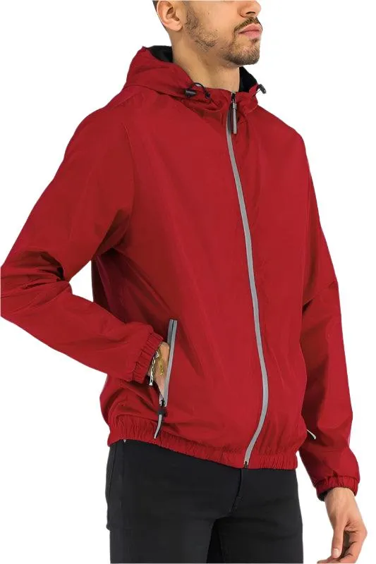 Hooded Lightweight Windbreaker Jackets Mens