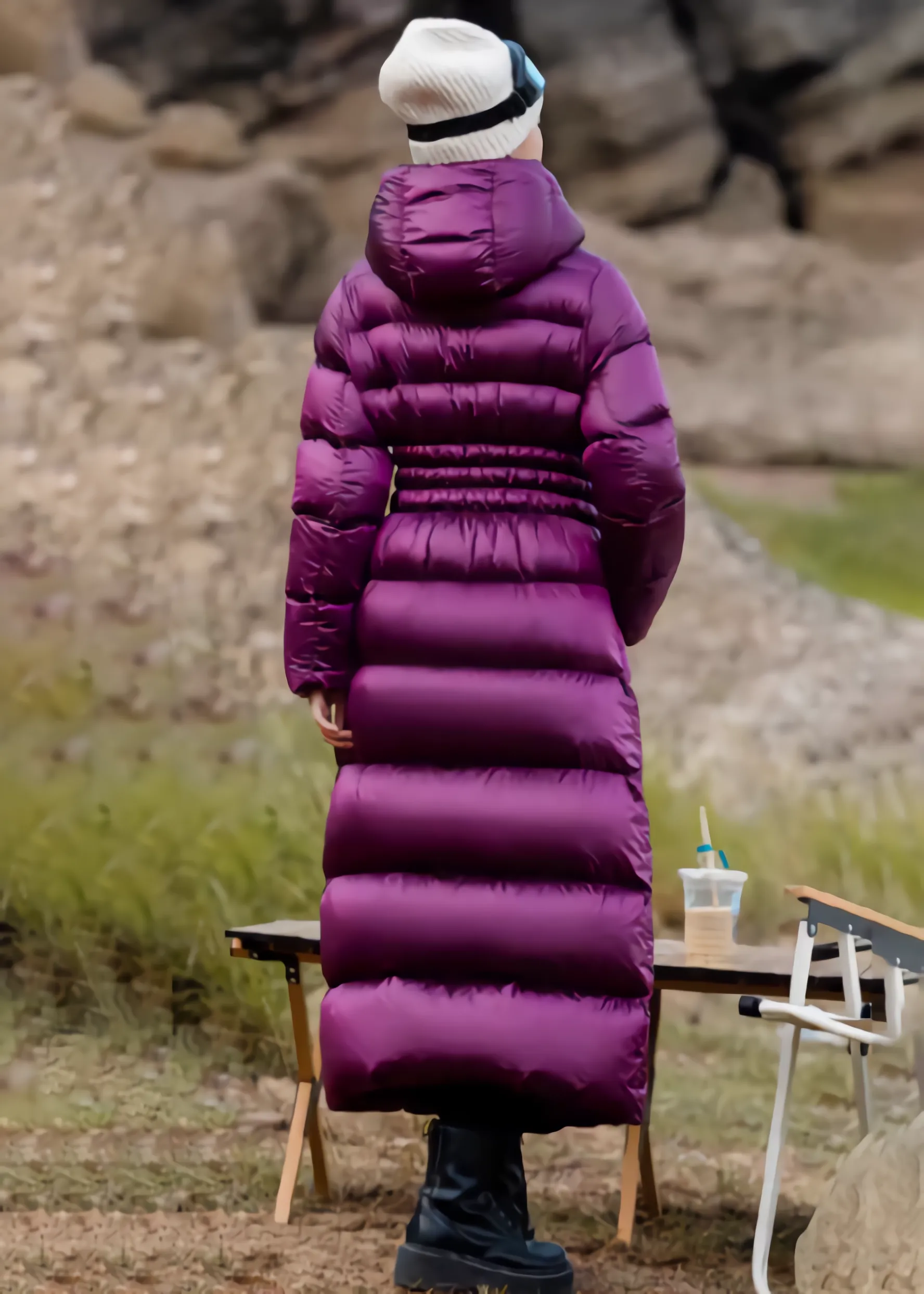 Hooded Long Down Puffer Coat