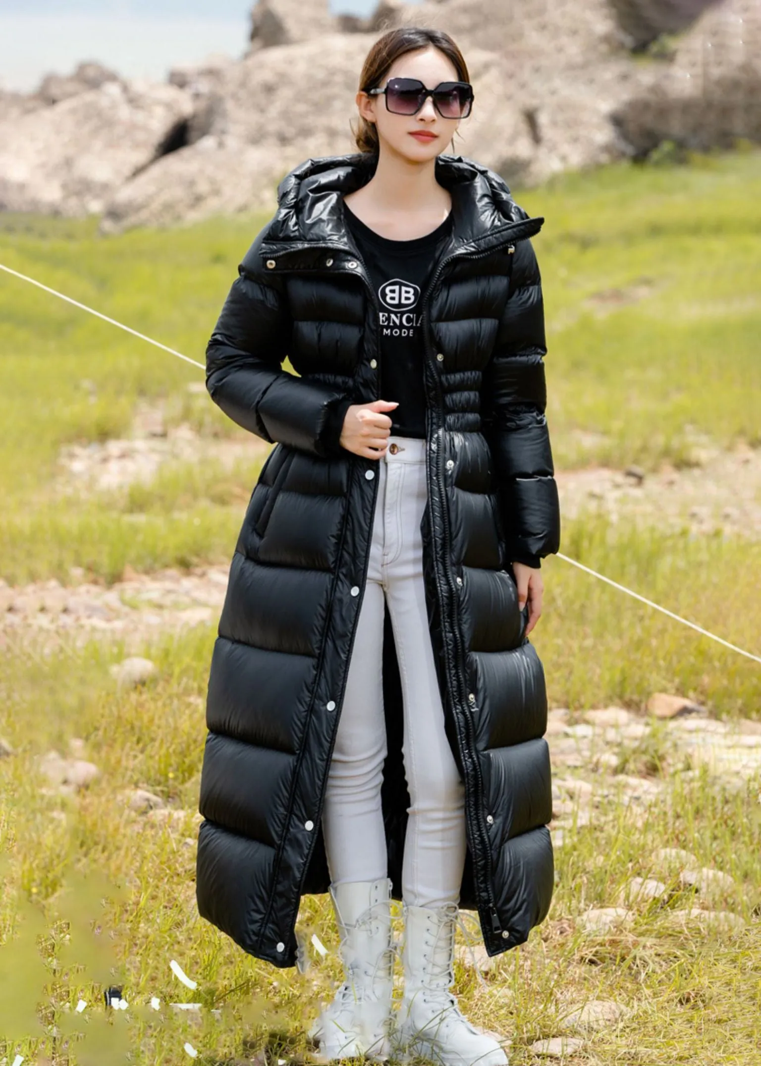 Hooded Long Down Puffer Coat