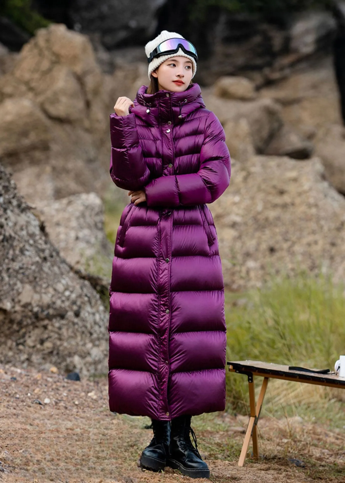 Hooded Long Down Puffer Coat