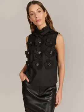 INA Rosette Embellished Smock Neck Blouse - Brands We Love