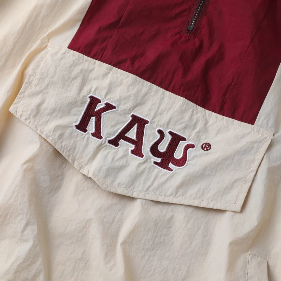 Kappa Krimson/Kream Half Zip Windbreaker Jacket