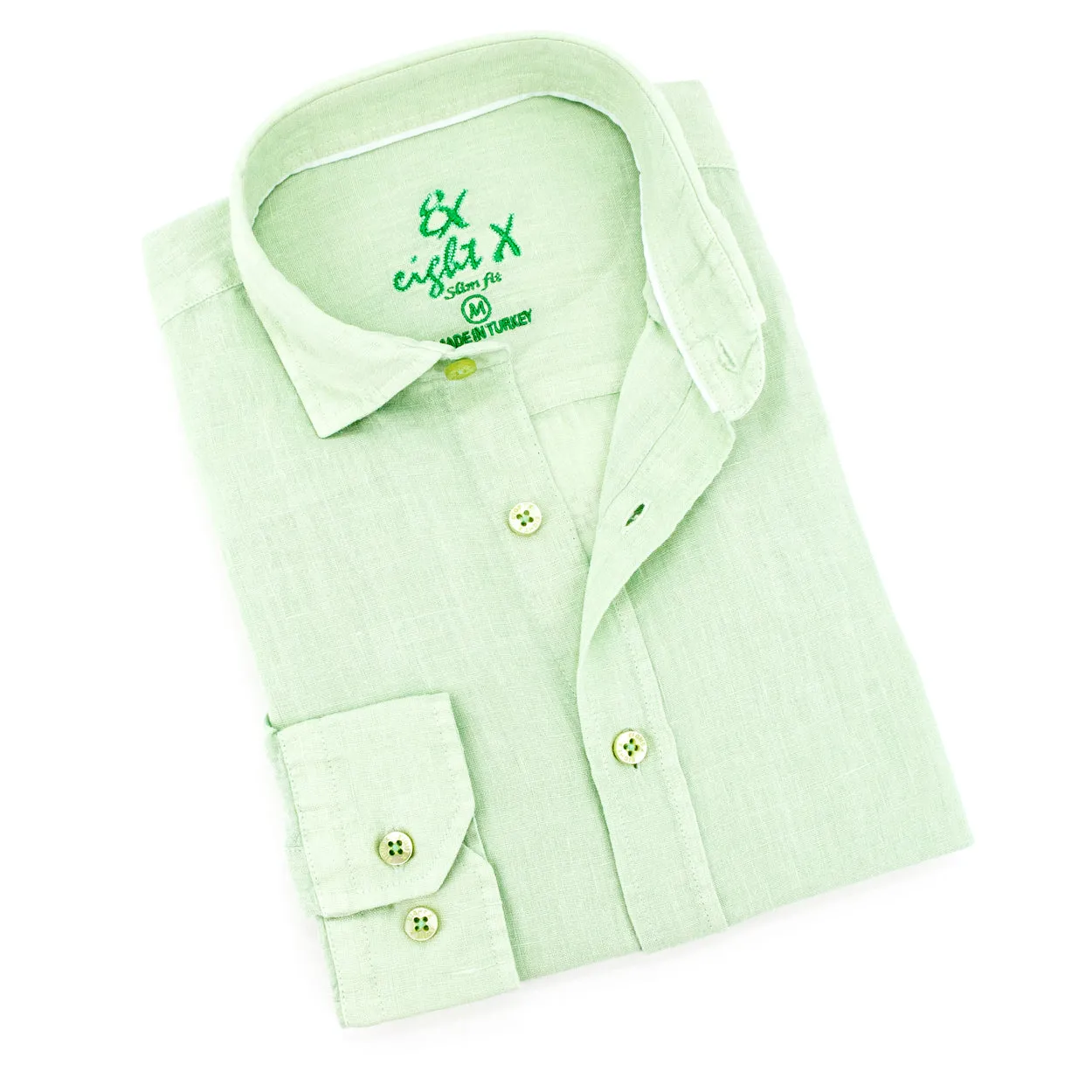 Linen Button Down Shirt - Green