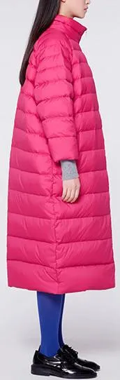 Long Pink Puffer Coat