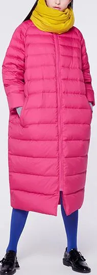 Long Pink Puffer Coat