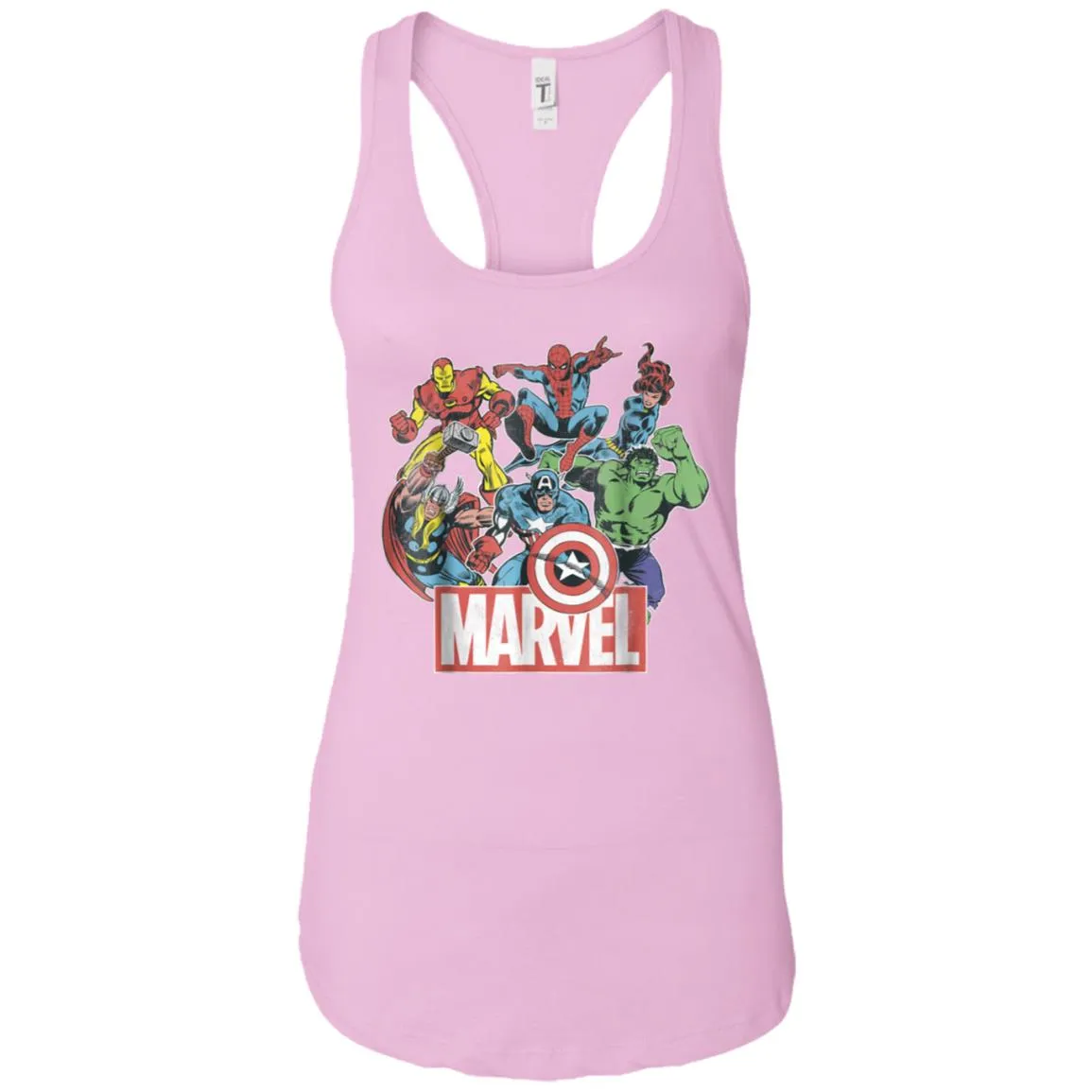 Marvel Avengers Team Retro Comic Vintage Graphic Women Tank Top