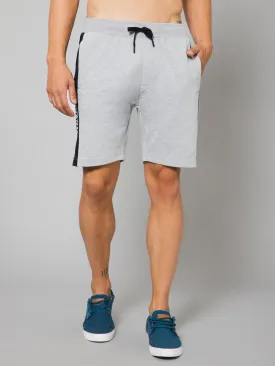 Men Grey Melange Bermuda