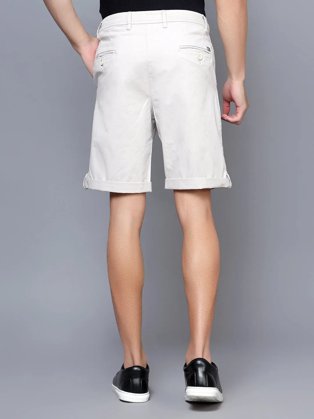 Men Ivory White Shorts