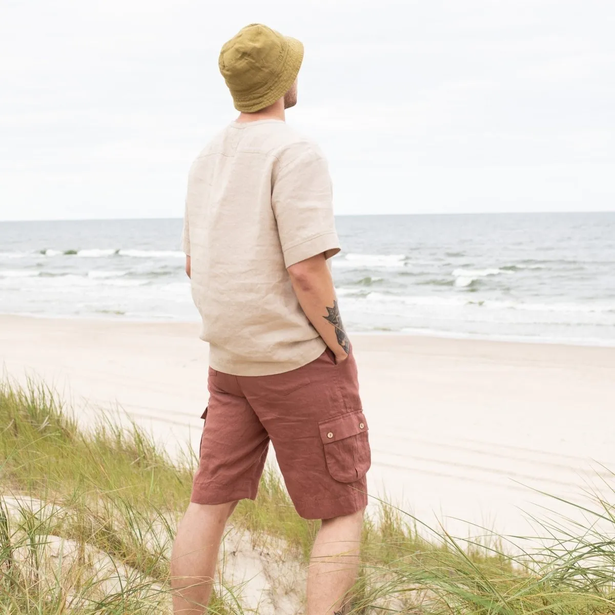 Men’s cargo linen shorts MACKAY