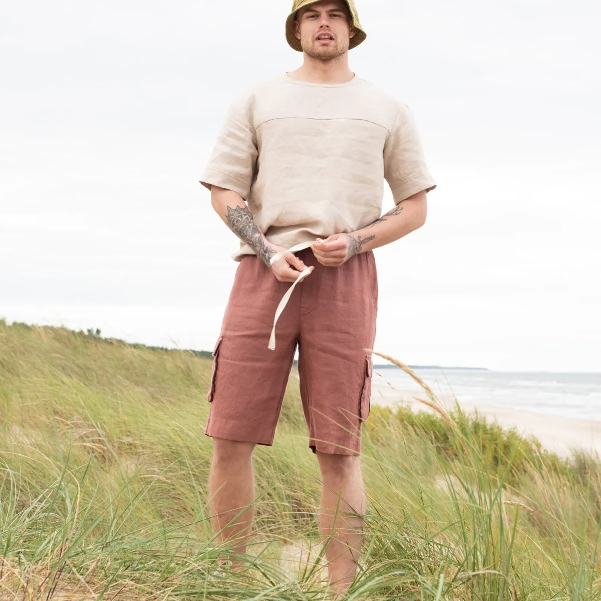 Men’s cargo linen shorts MACKAY