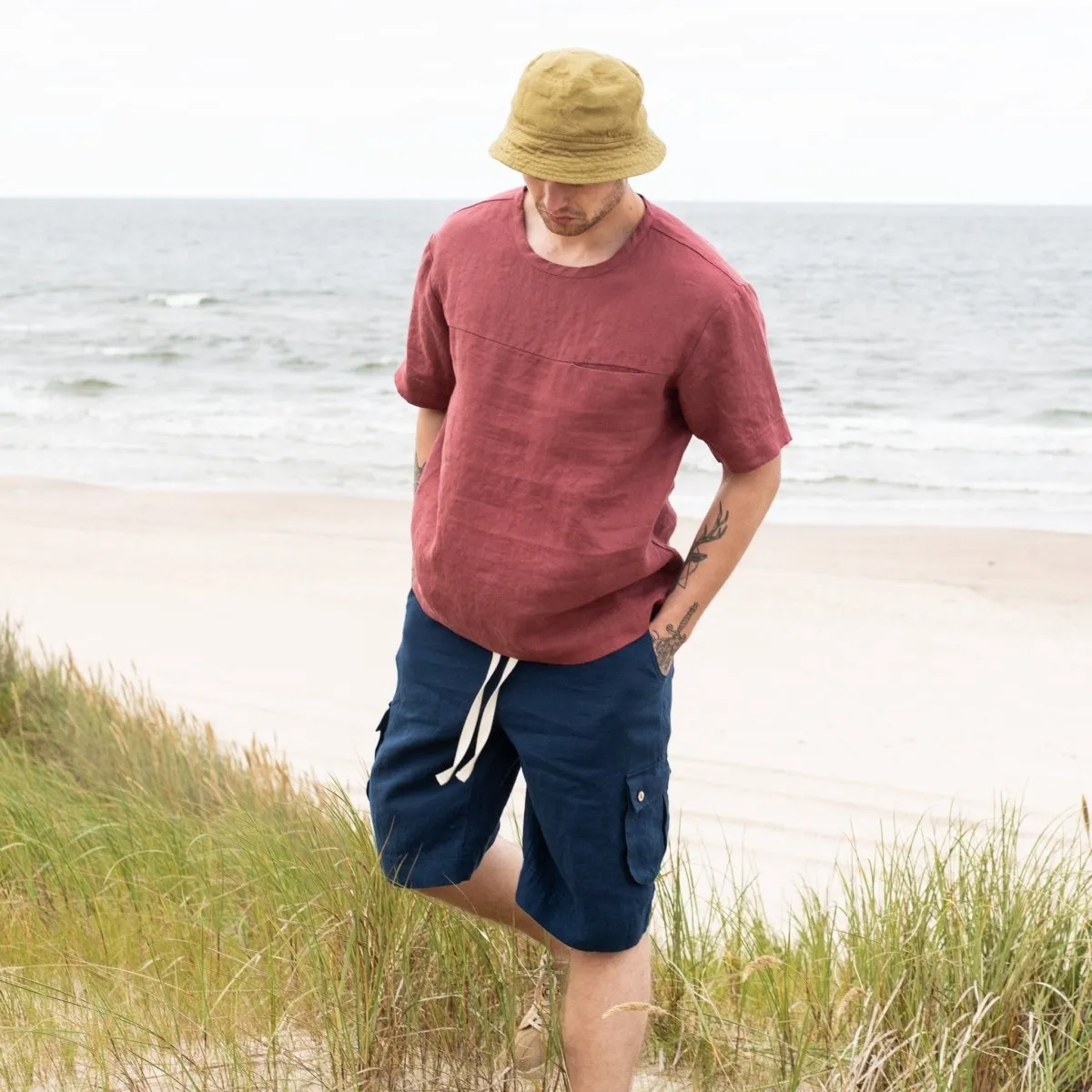 Men’s cargo linen shorts MACKAY