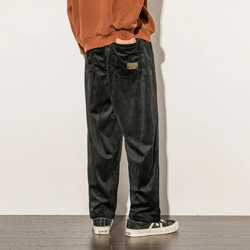 Men's Japanese Retro Corduroy Pants