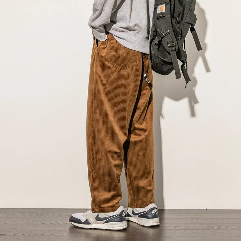 Men's Japanese Retro Corduroy Pants