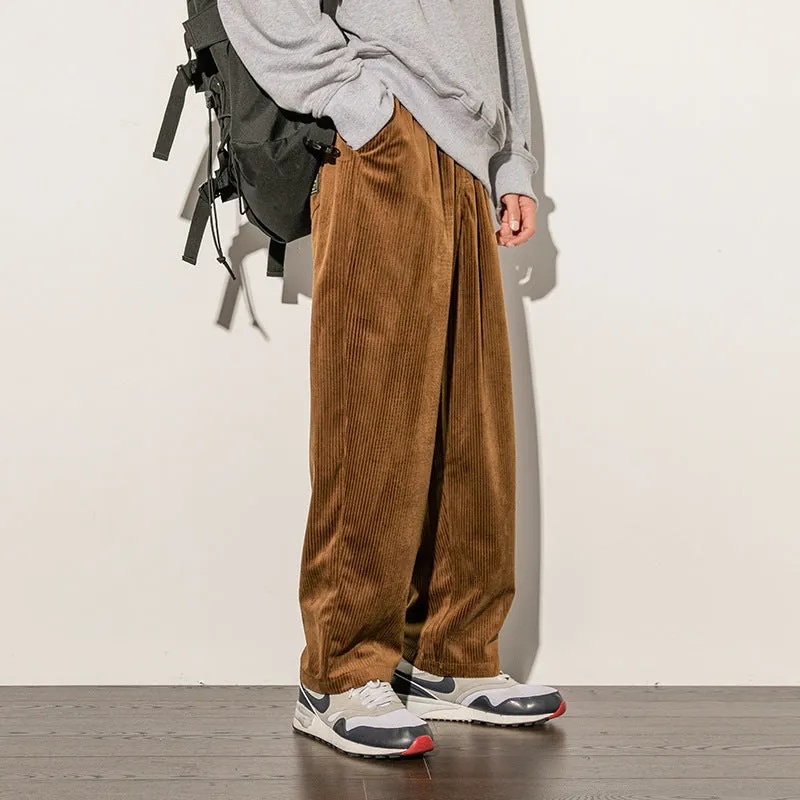 Men's Japanese Retro Corduroy Pants