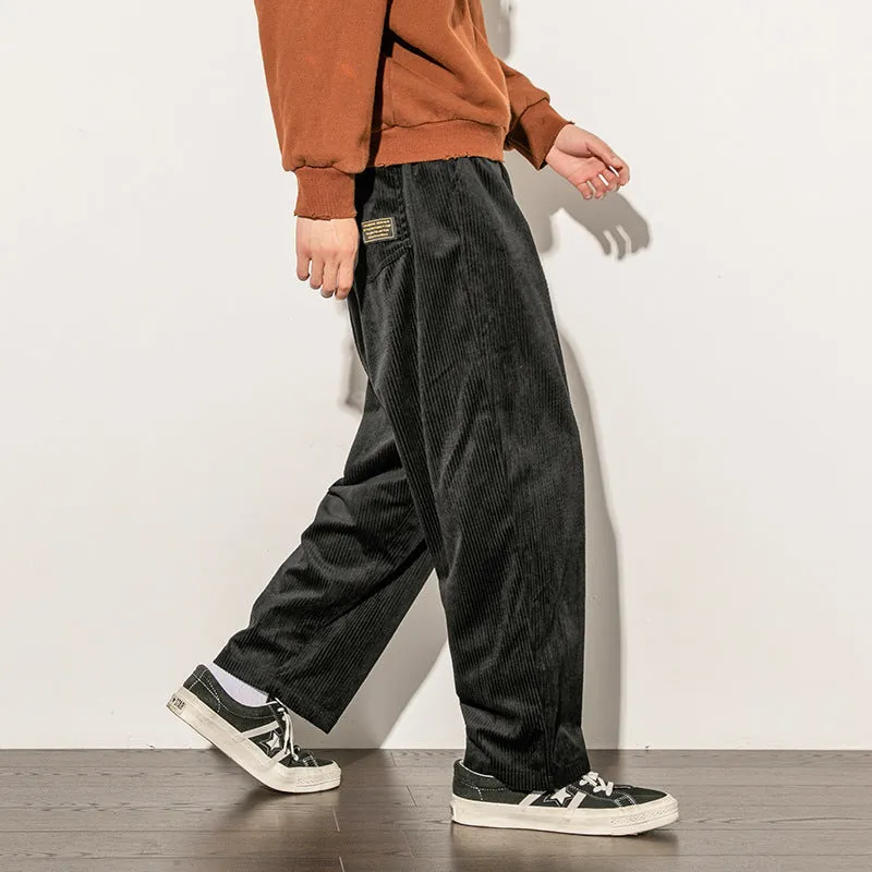 Men's Japanese Retro Corduroy Pants