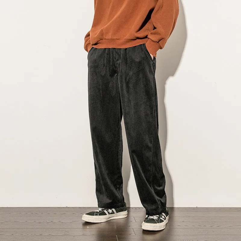 Men's Japanese Retro Corduroy Pants