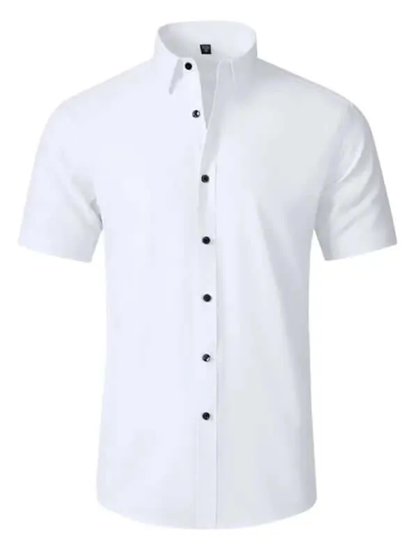 Men's Short Sleeve Button up Wrinkle-Resistant Shirt