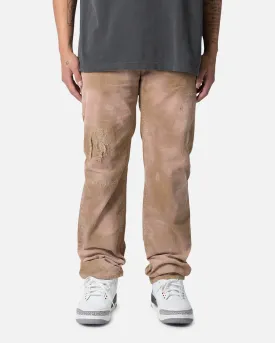 MNML V648 Repaired Corduroy Denim Pants Tan