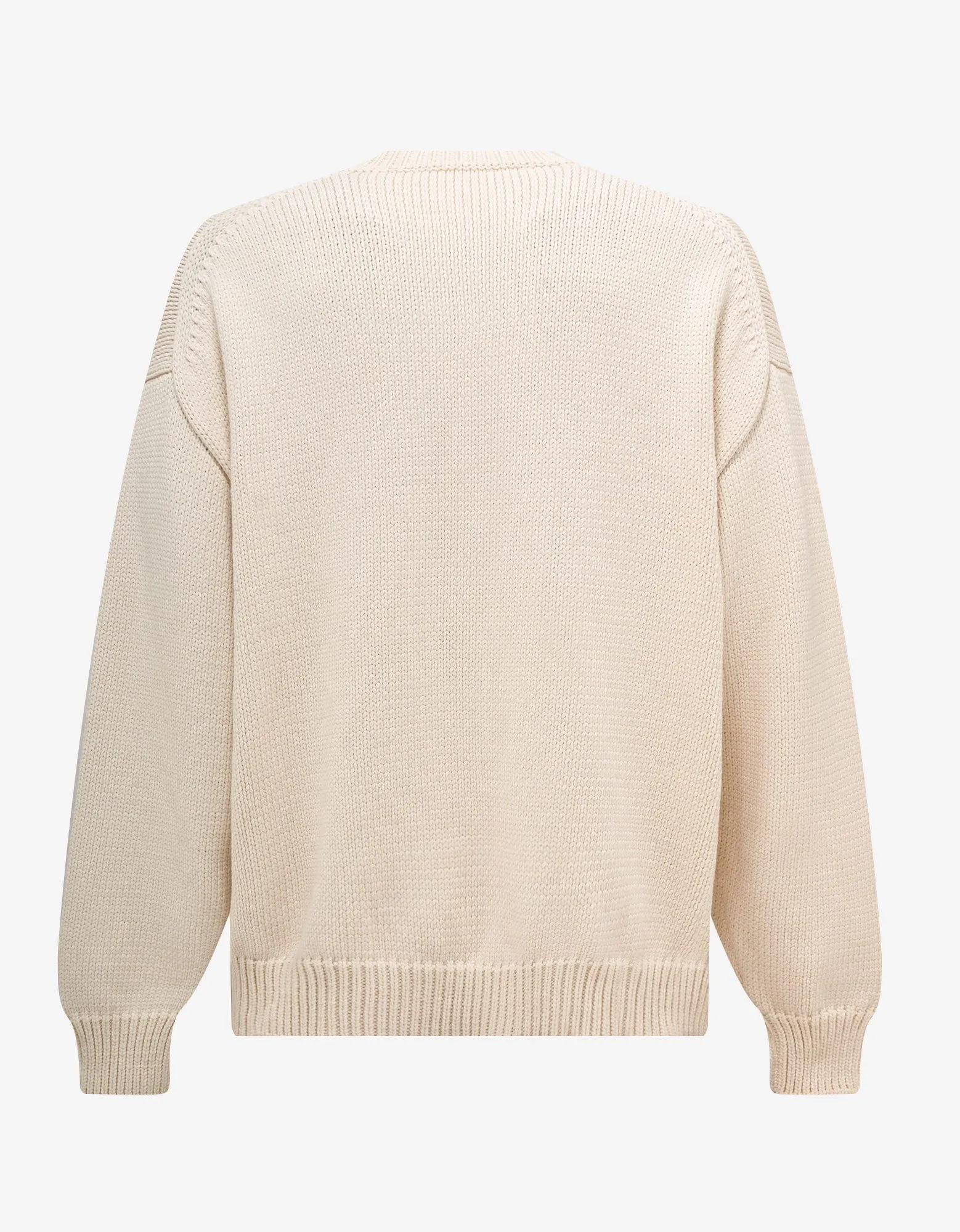 Off-White Cream Cat Chunky Sweater