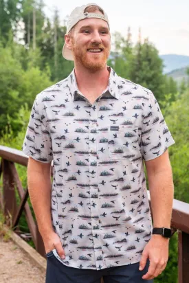 Performance Button Up - Duck Hunt