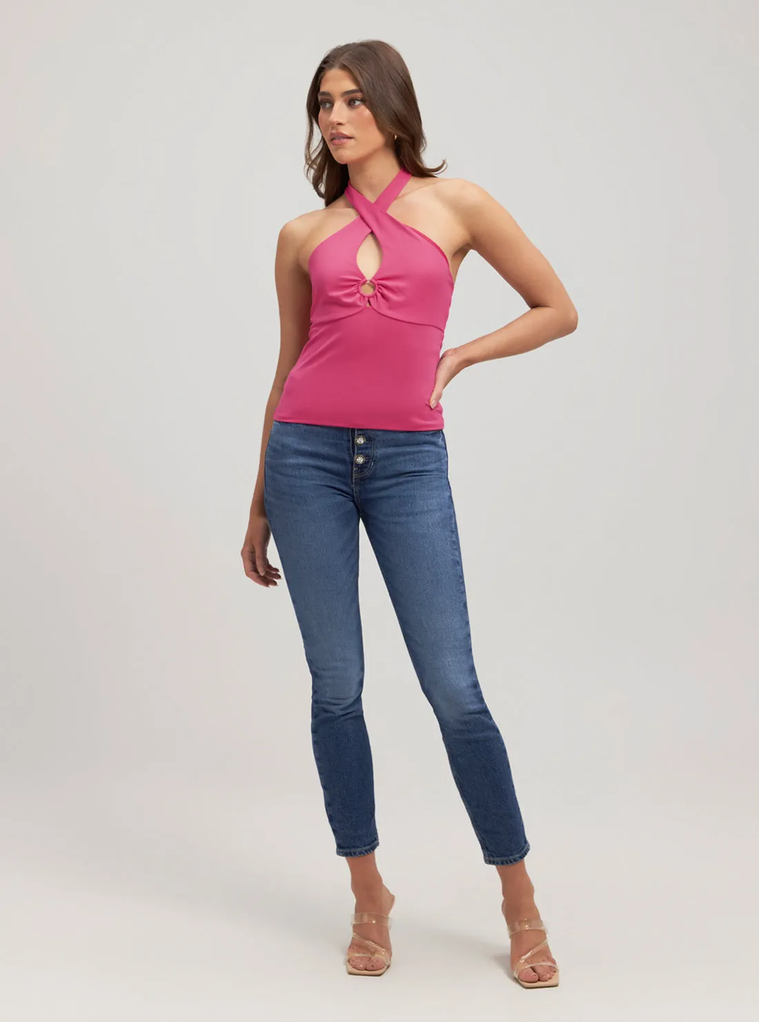 Pink Halter Kamia Top