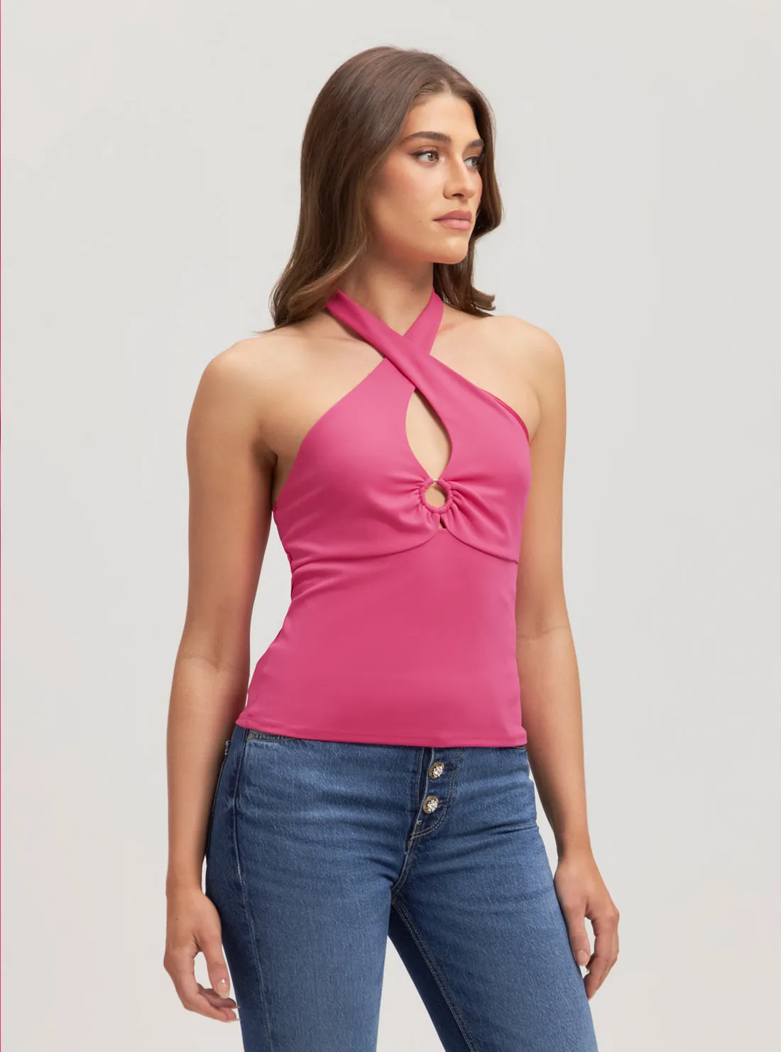 Pink Halter Kamia Top