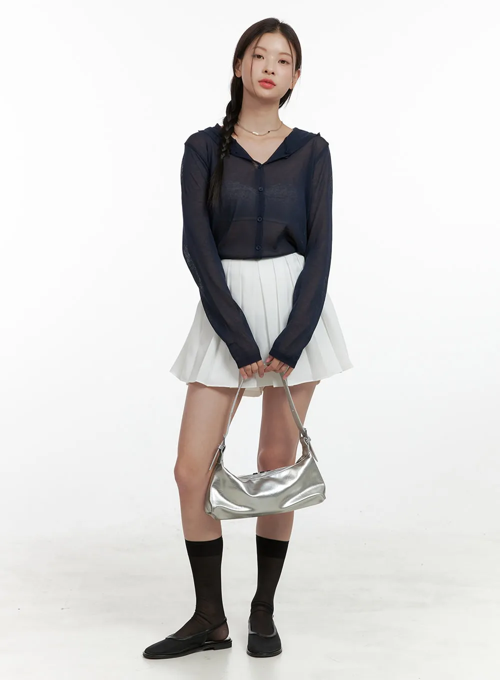 Pleated Mini Skirt OL411